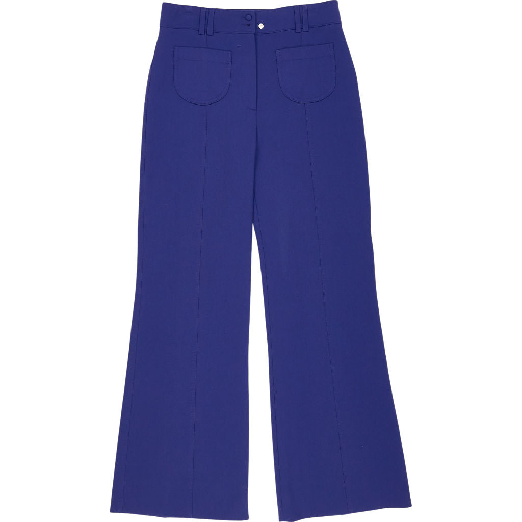 Wyse Blue Flared Trousers Size 3, UK 12