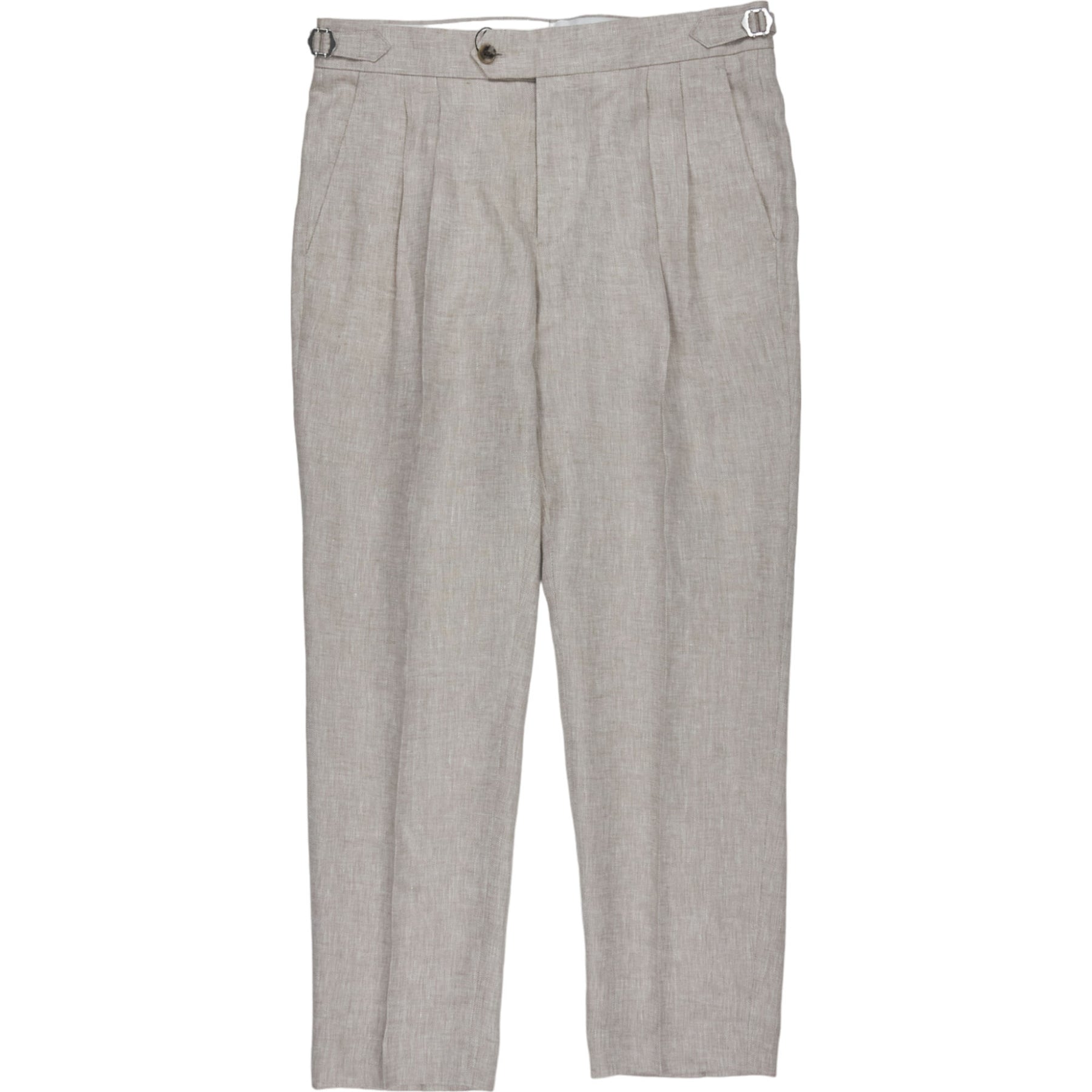 Moss Beige Slim Fit Trousers