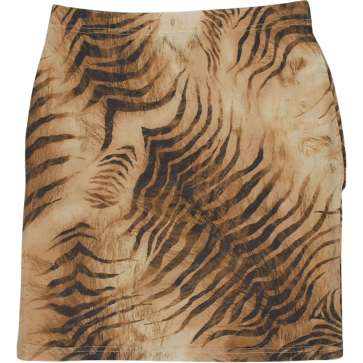 Motel Brown Tiger Print Mini Skirt