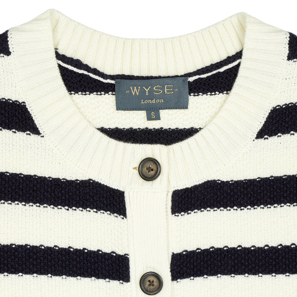 Wyse Striped Sleeveless Vest S