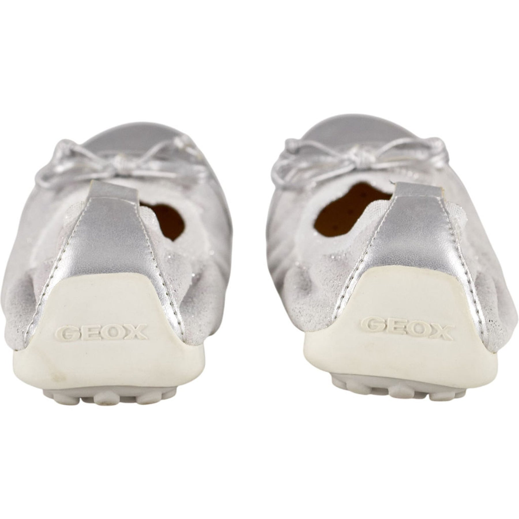 Geox Silver J Piuma Ball Ballet Flats
