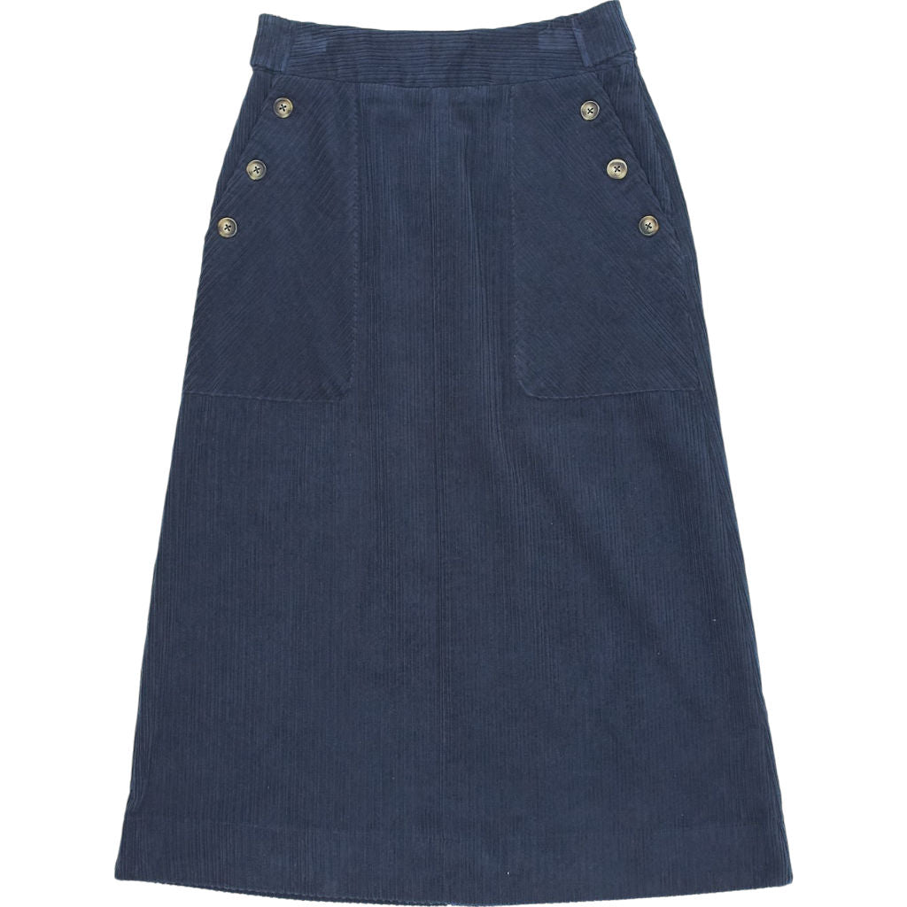 Wyse Midnight Zinnia Cord Skirt