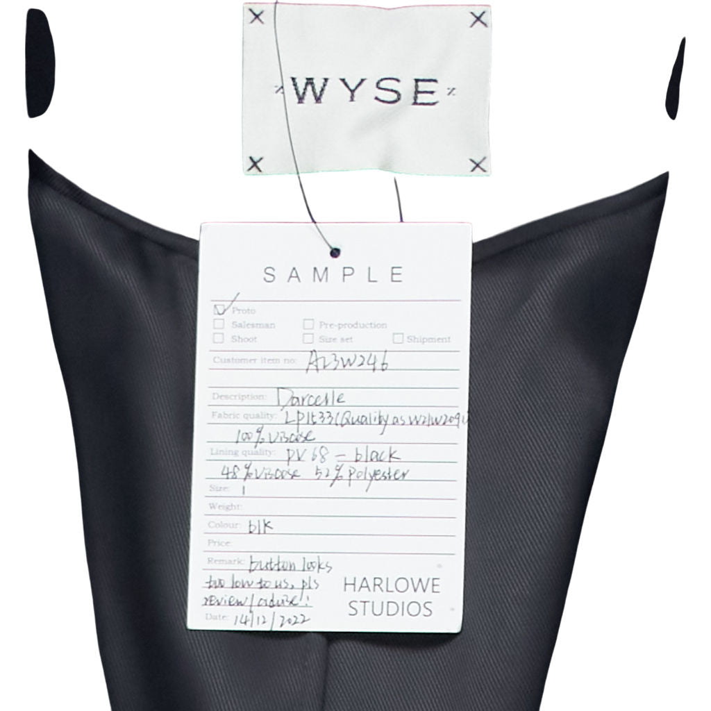 Wyse Black Darcelle Jacket UK 8