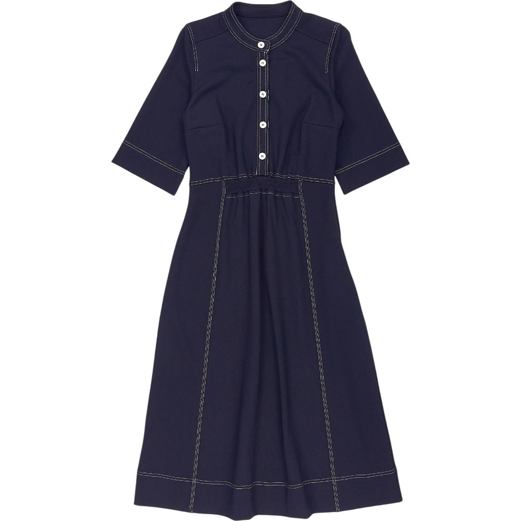 Wyse Navy Midi Dress