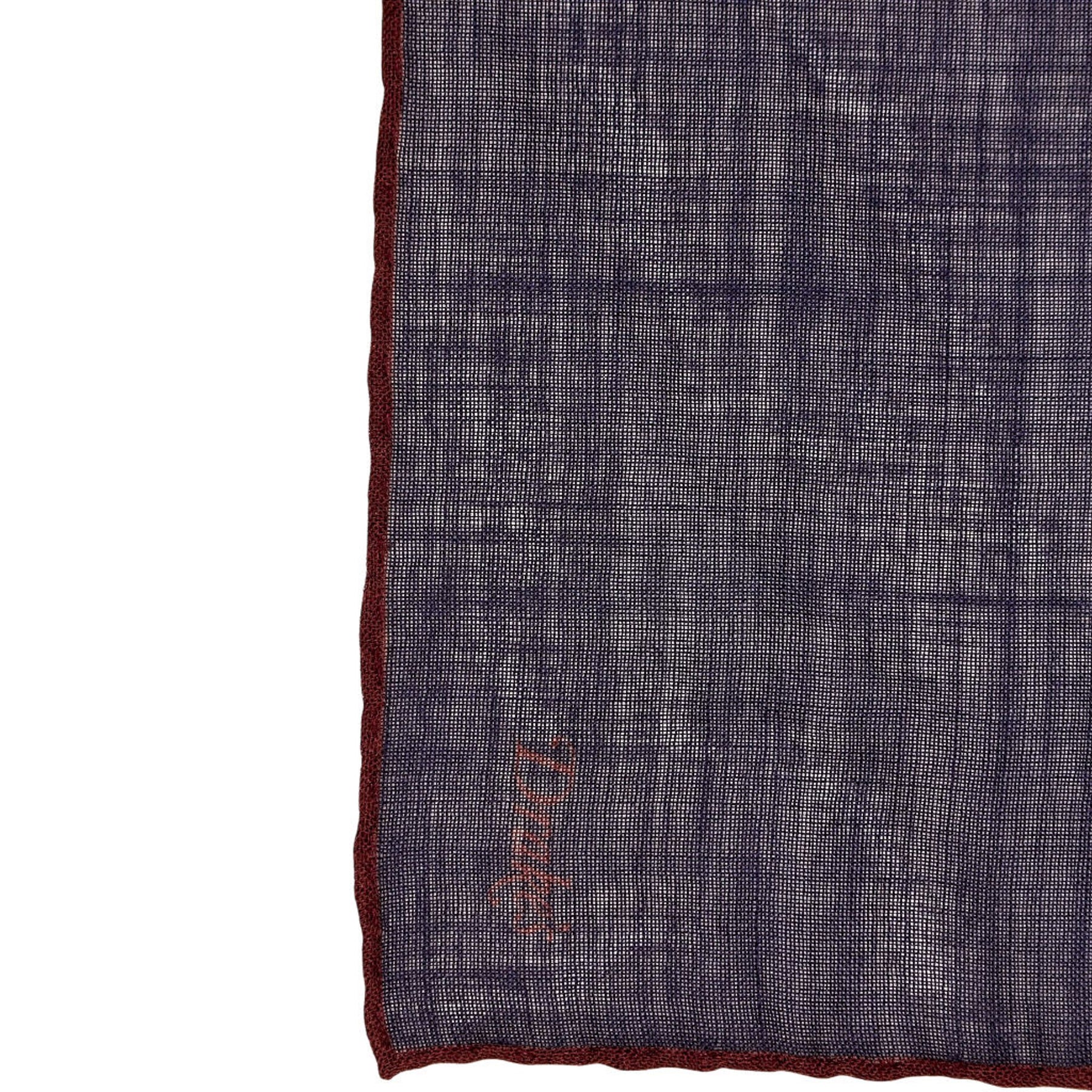 Drake's Navy Wool Silk Pocket Square