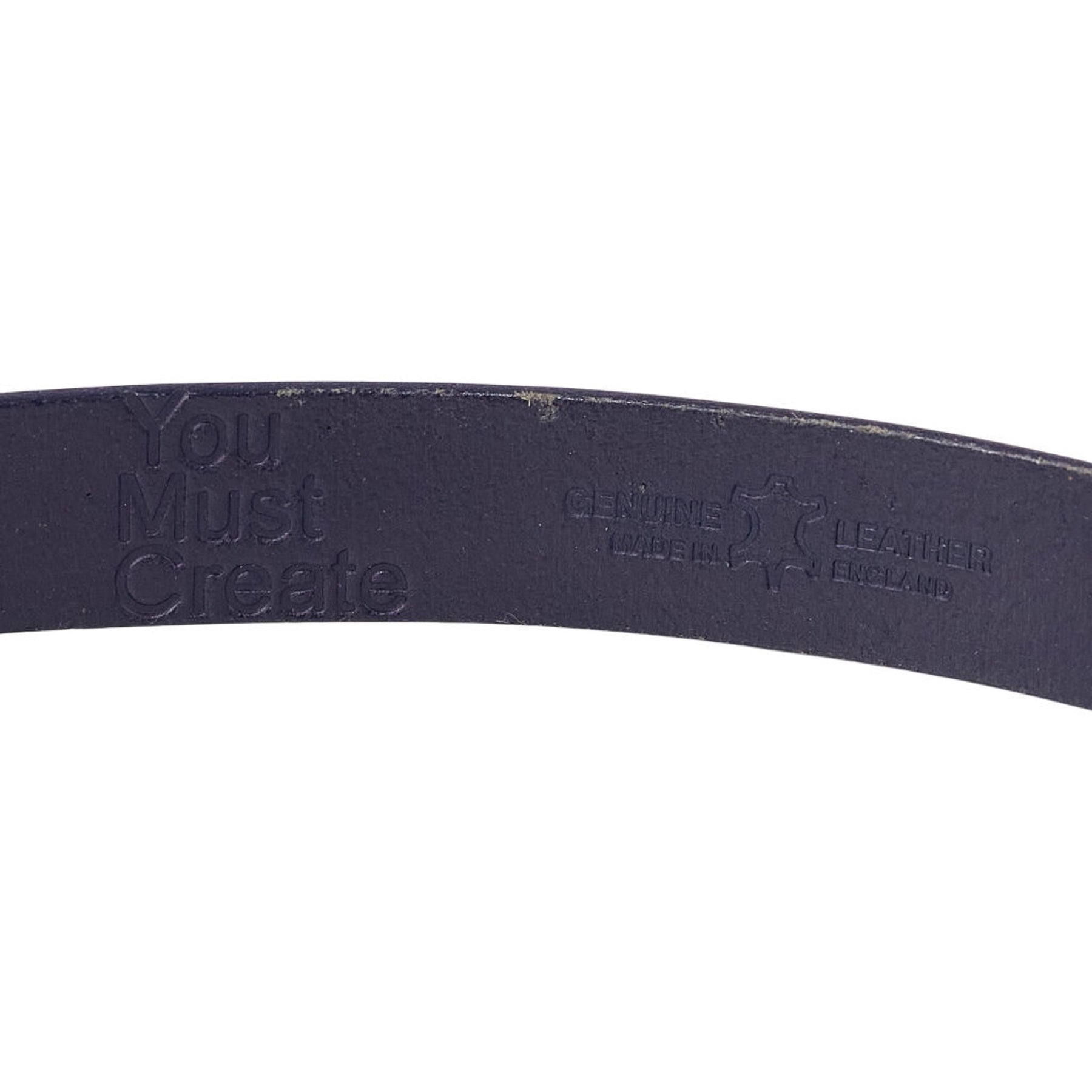 YMC Navy Leather Belt