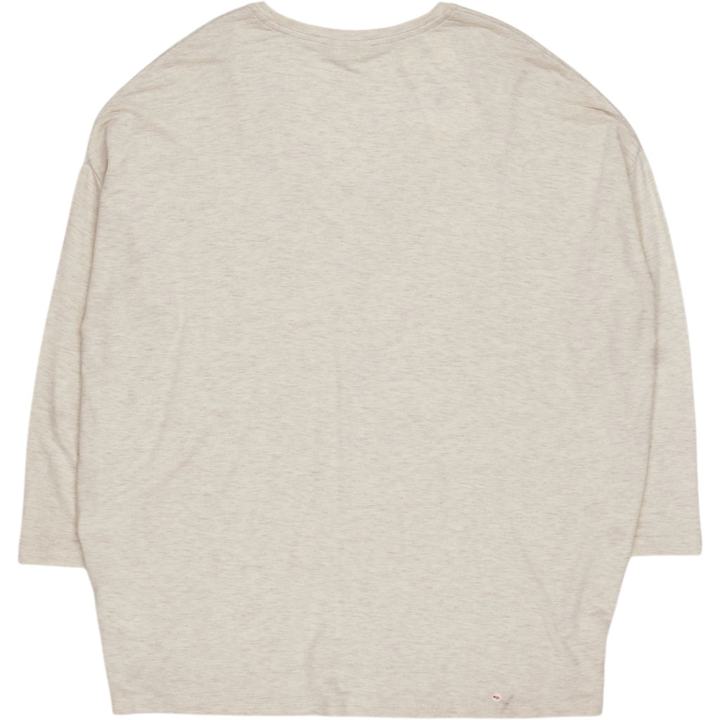 Hush Oatmeal Marl Gillian V Neck Top
