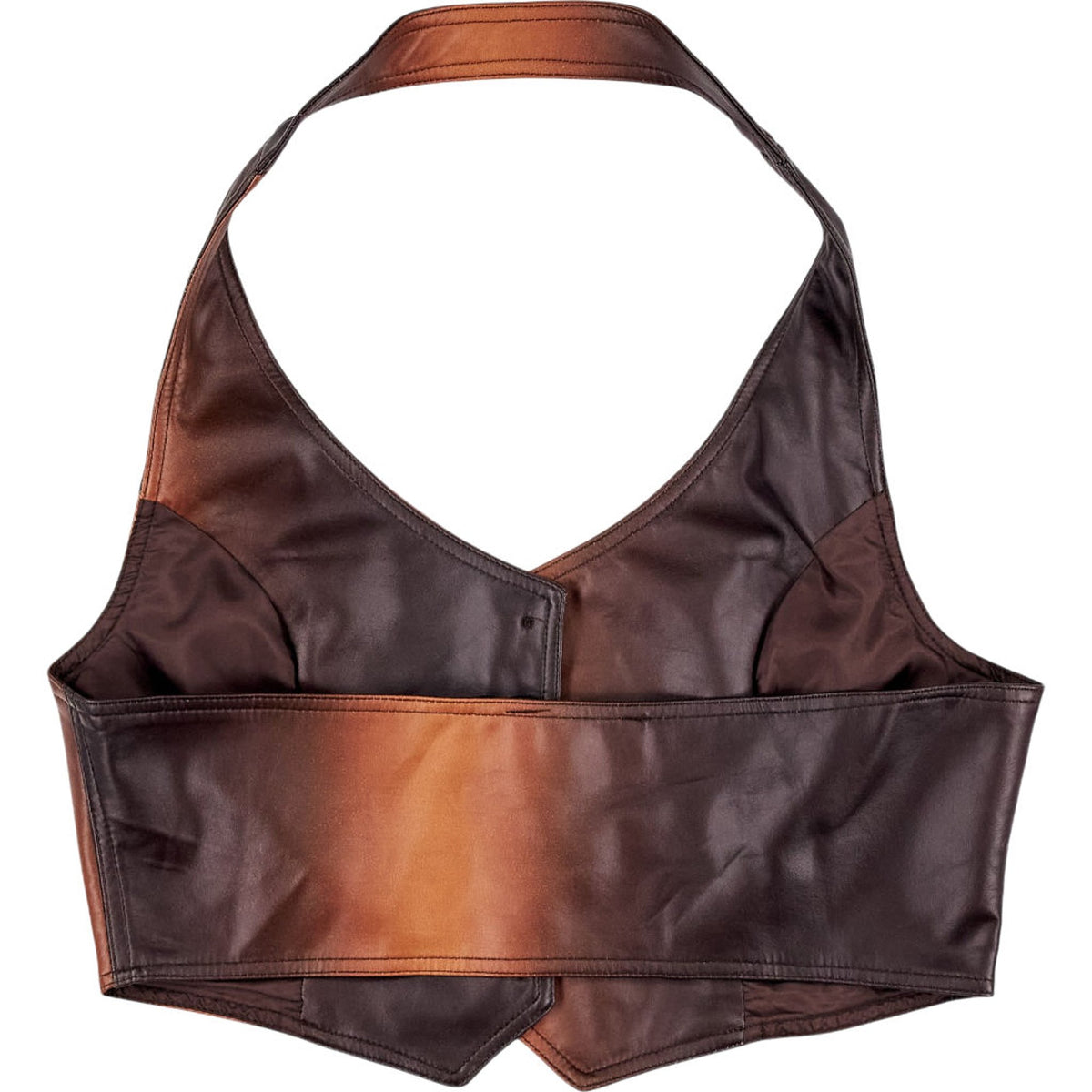 Motel Brown Halter Neck Top