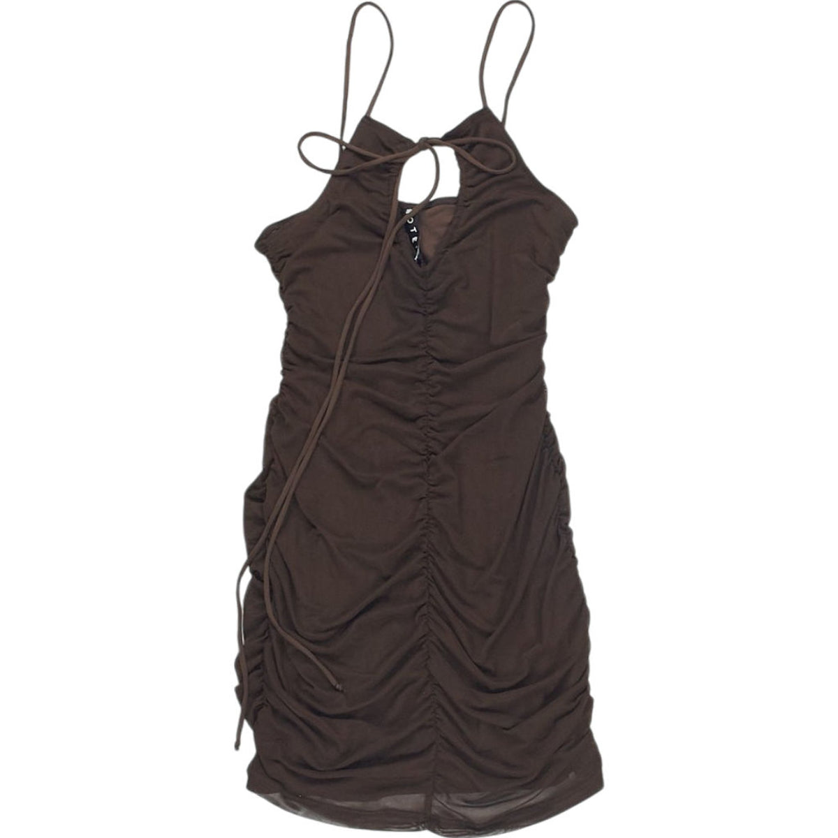 Motel Chocolate Mesh Dress
