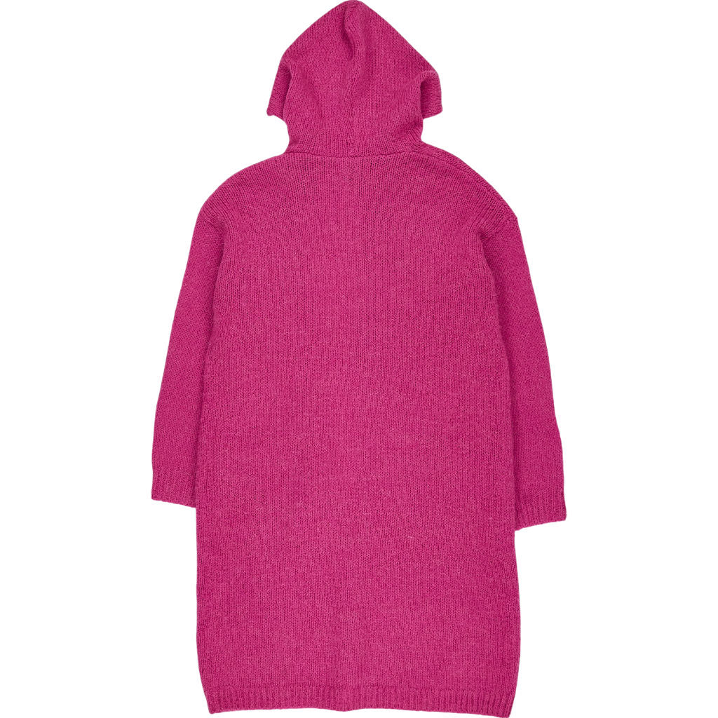 NRBY Pink Wool Blend Hooded Cardigan