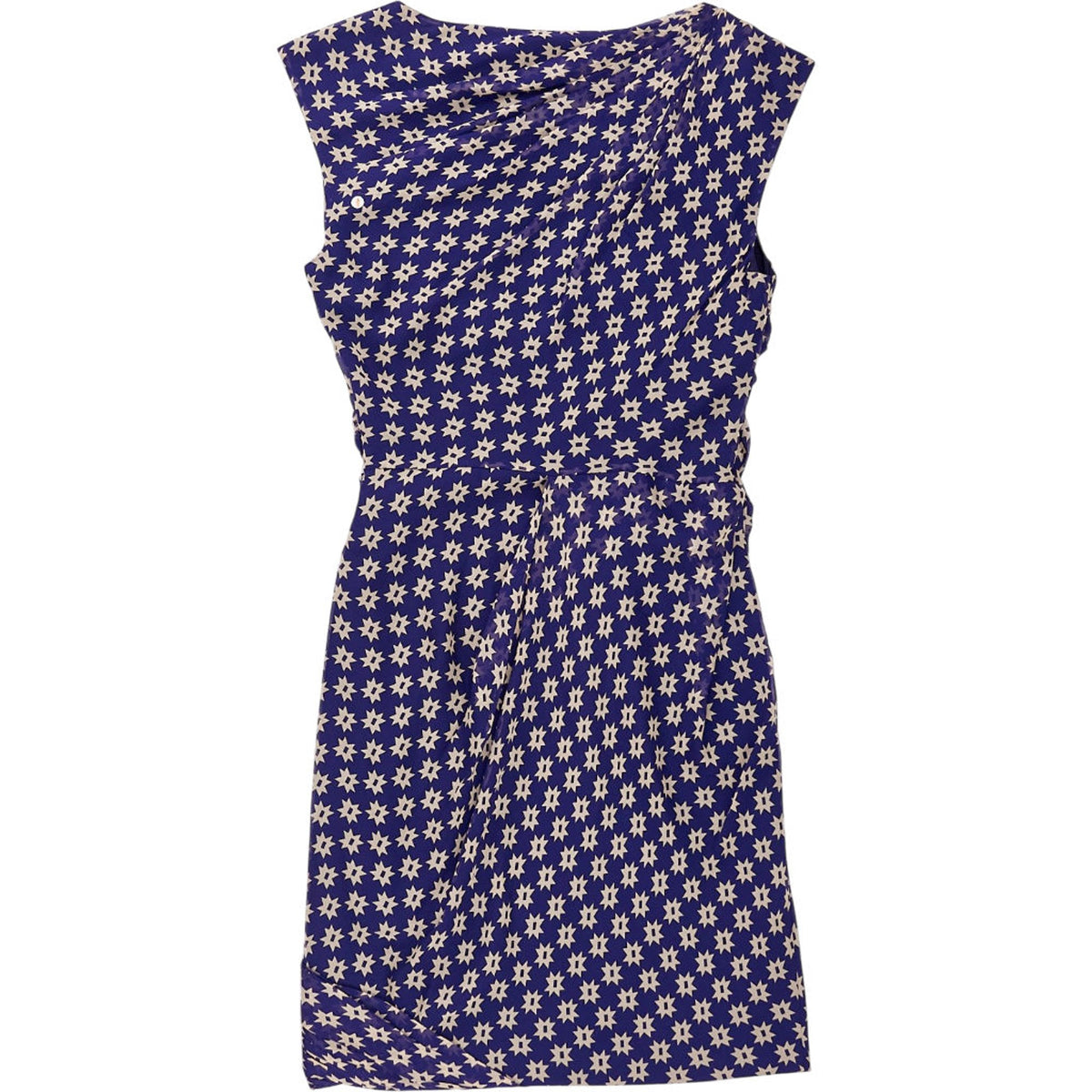 Diane von Furstenberg Blue Star Print Wrap Dress