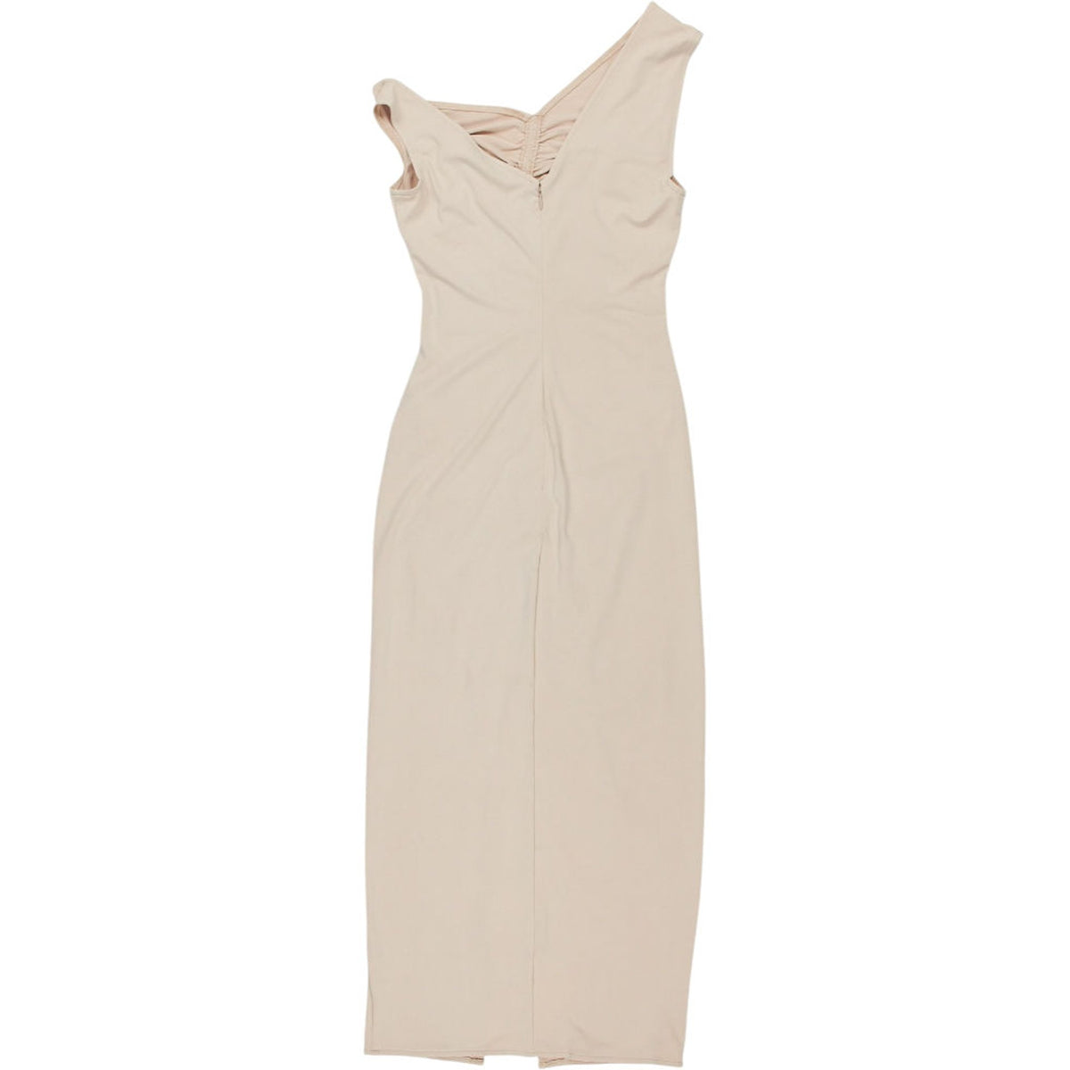 Self-Portrait Taupe Asymmetric Midi Dress