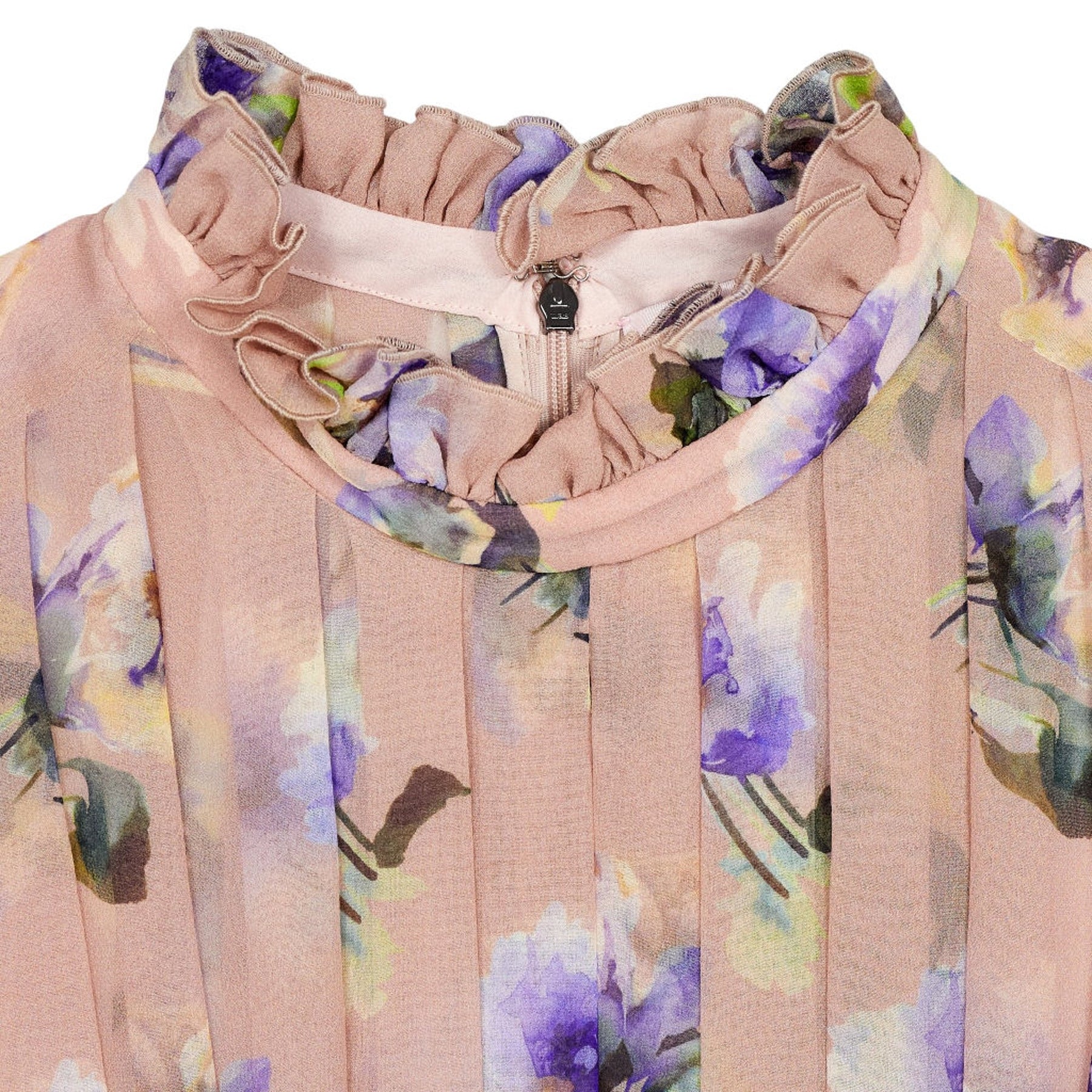 MSGM Pink Floral Midi Dress