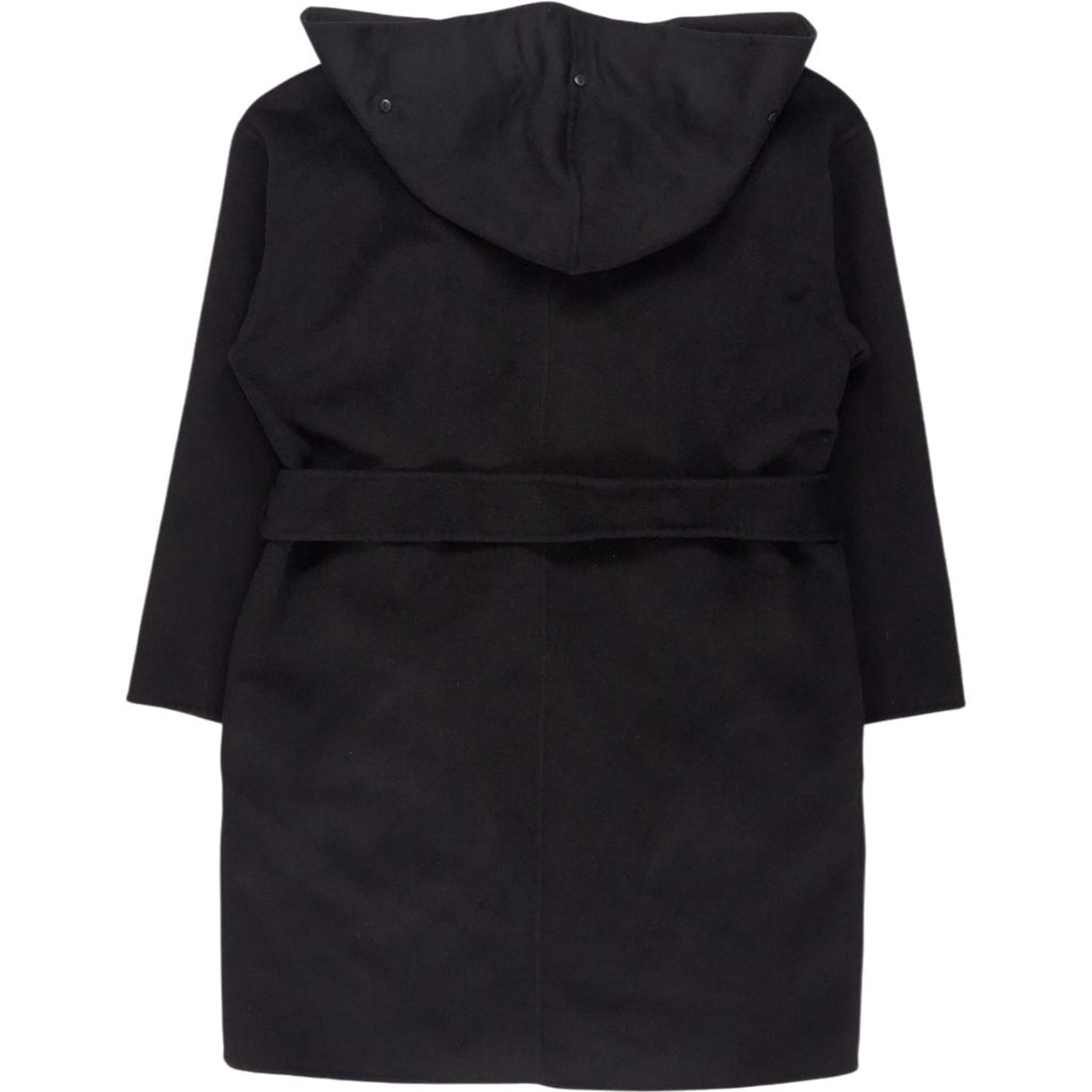 Zara Black Faux Fur Trim Coat