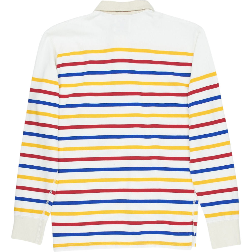 Drake's Multi Striped Rugby Polo Shirt