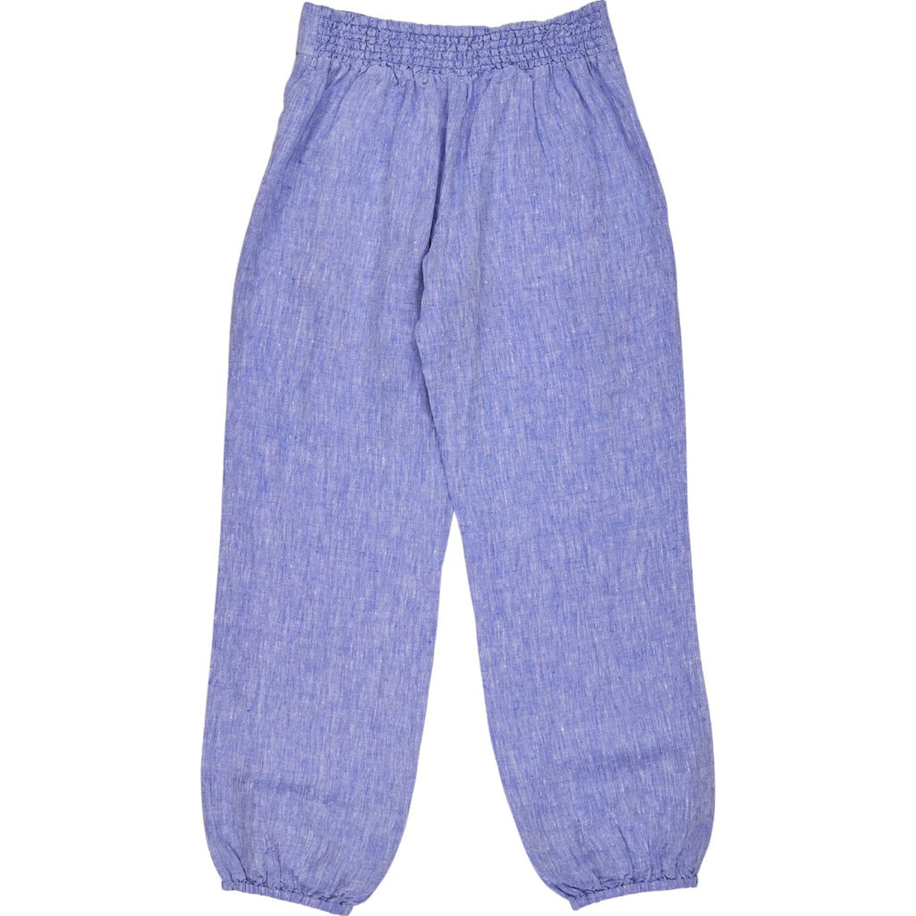 NRBY Blue Linen Elasticated Trousers