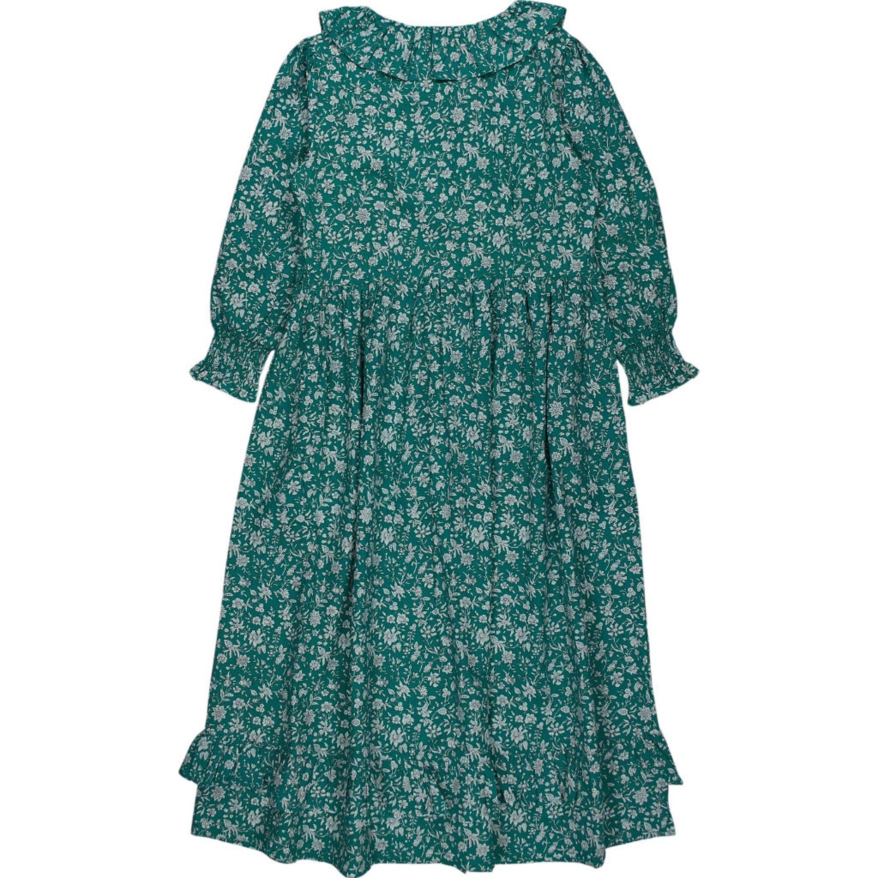 Pink City Prints Green Floral Dress