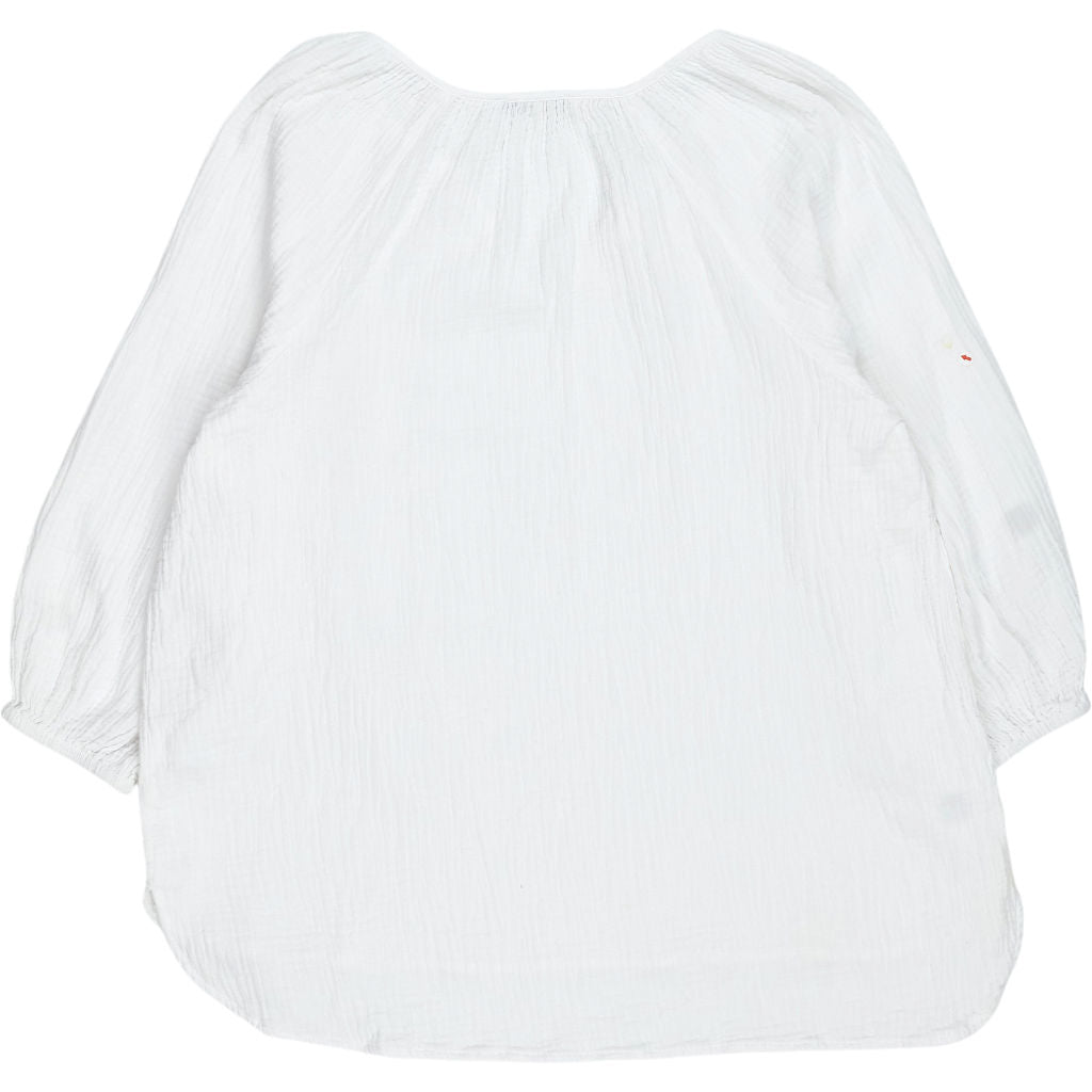 NRBY White Crinkle Cotton Blouse