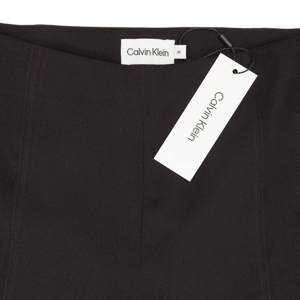 Calvin Klein Black Structure Crepe Slim Leg Pant
