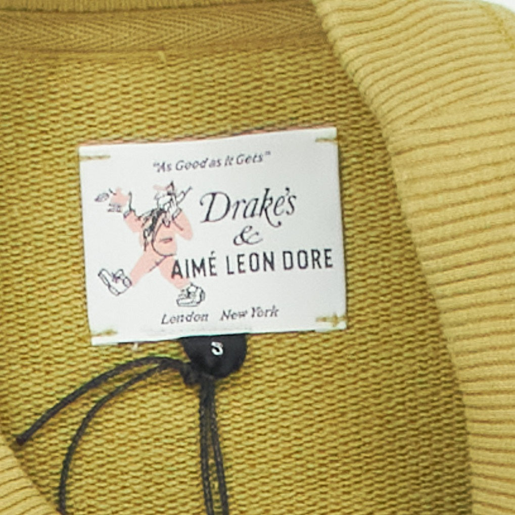 Drake's Yellow Crewneck Sweatshirt S