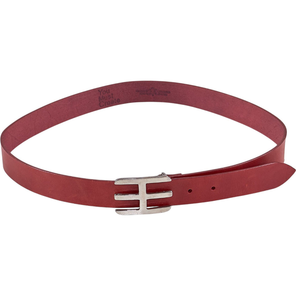 YMC Red Leather Belt