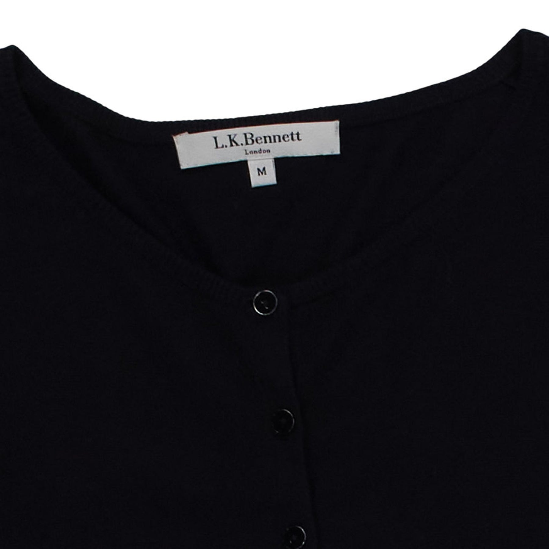 L.K. Bennett Black Silk Cotton Cardigan