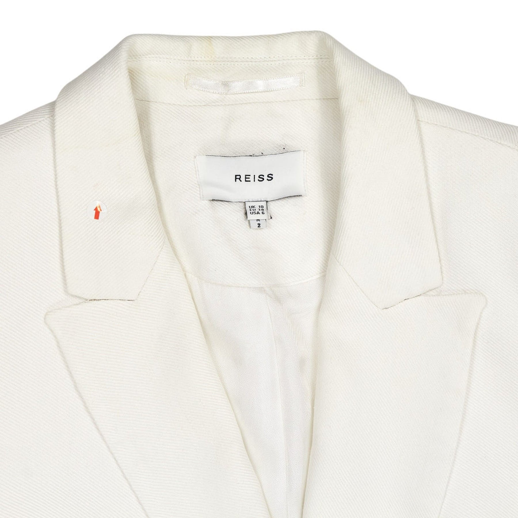 Reiss White Double Breasted Jacket