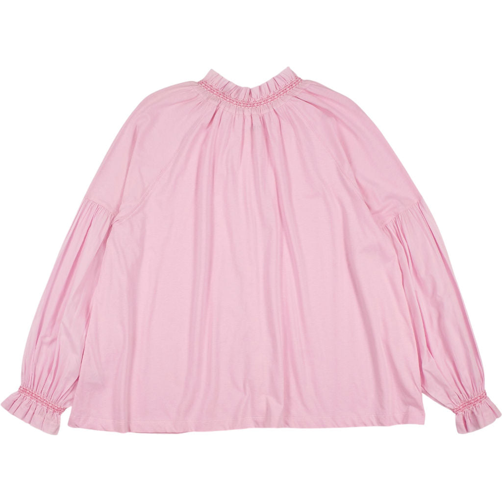 NRBY Pink Smocked Collar Blouse