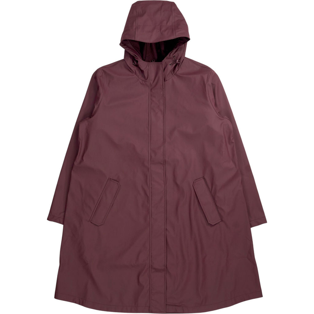 Lands' End Maroon Hooded Rain Jacket