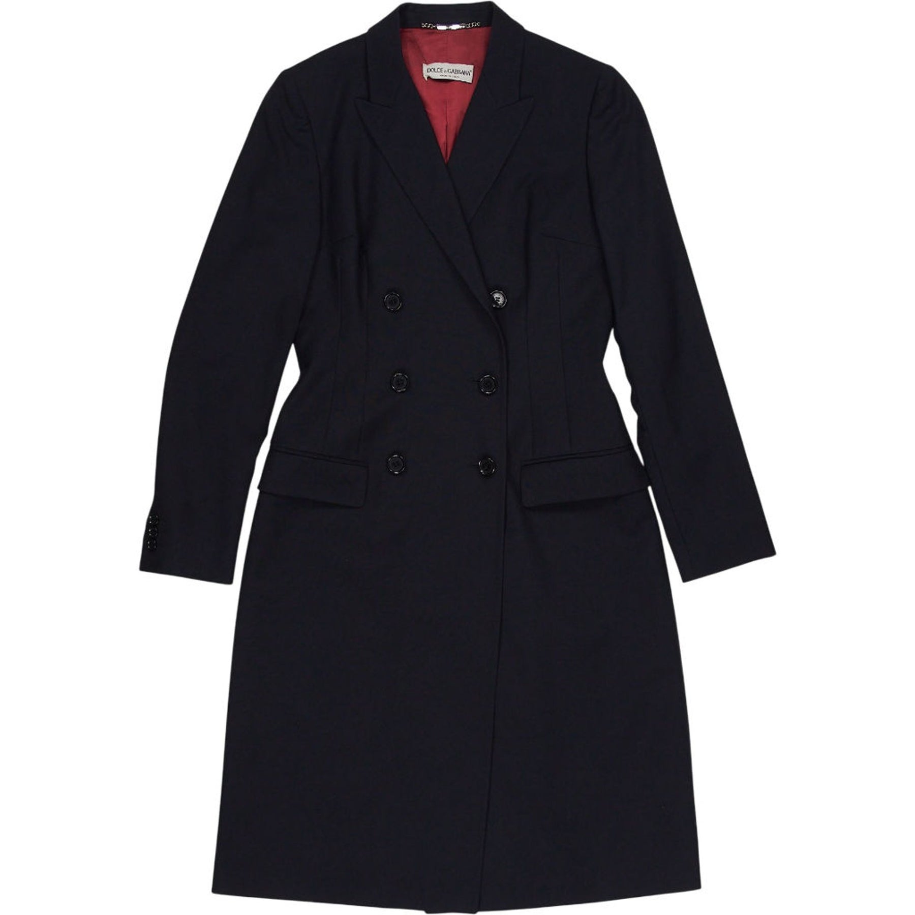 Dolce & Gabbana Black Virgin Wool Coat