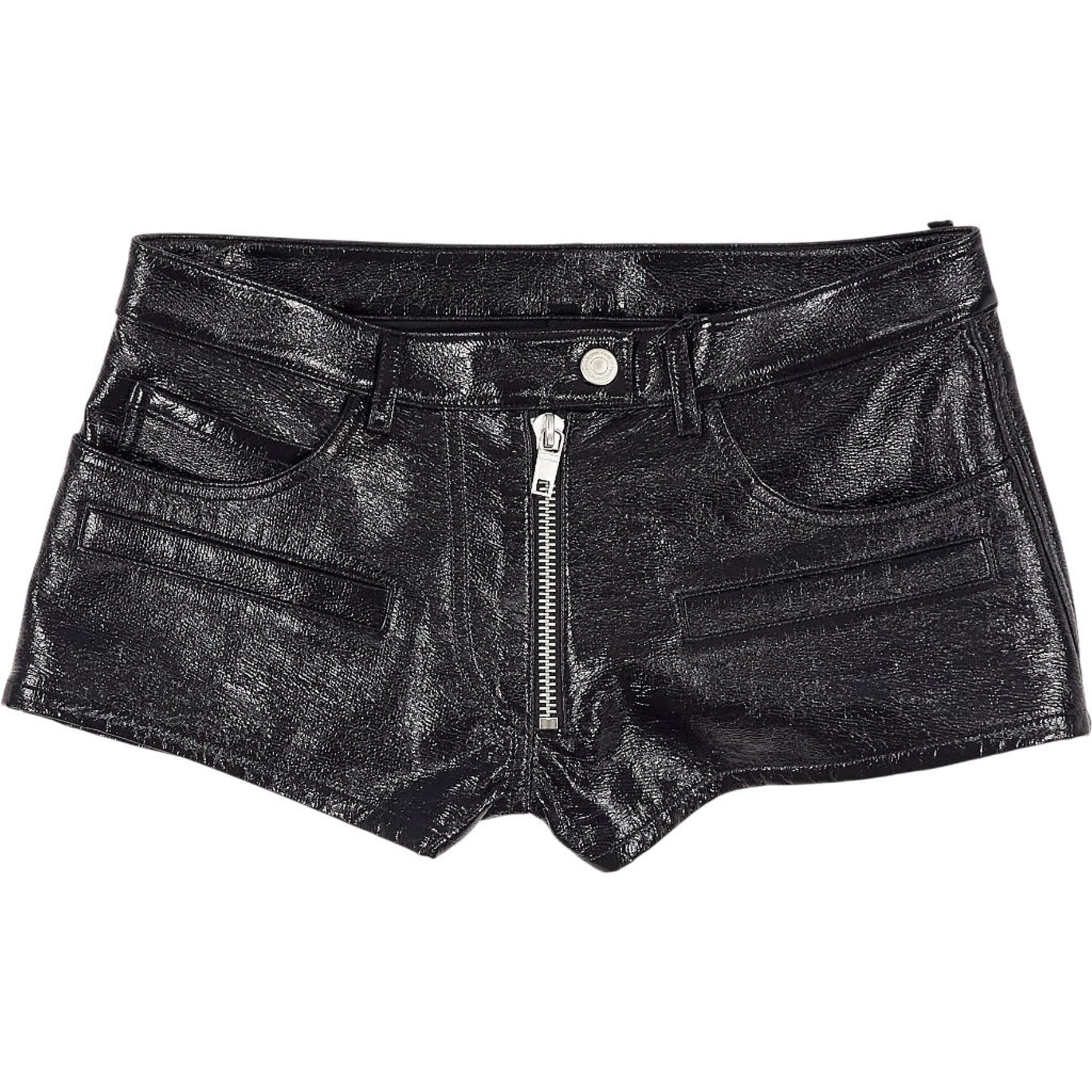 Courrèges Black Vinyl Heritage Shorts