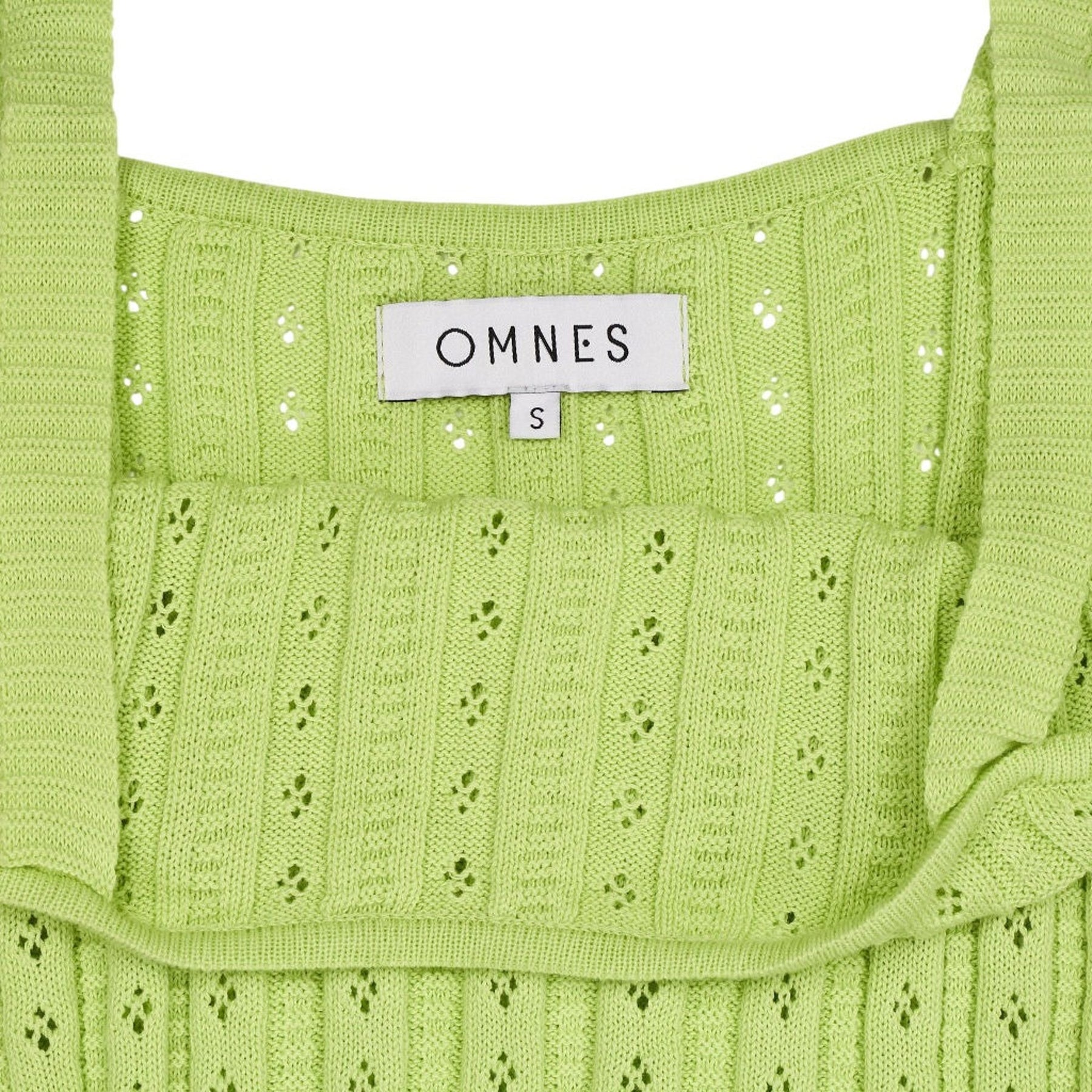 Omnes Green Knit Strappy Top