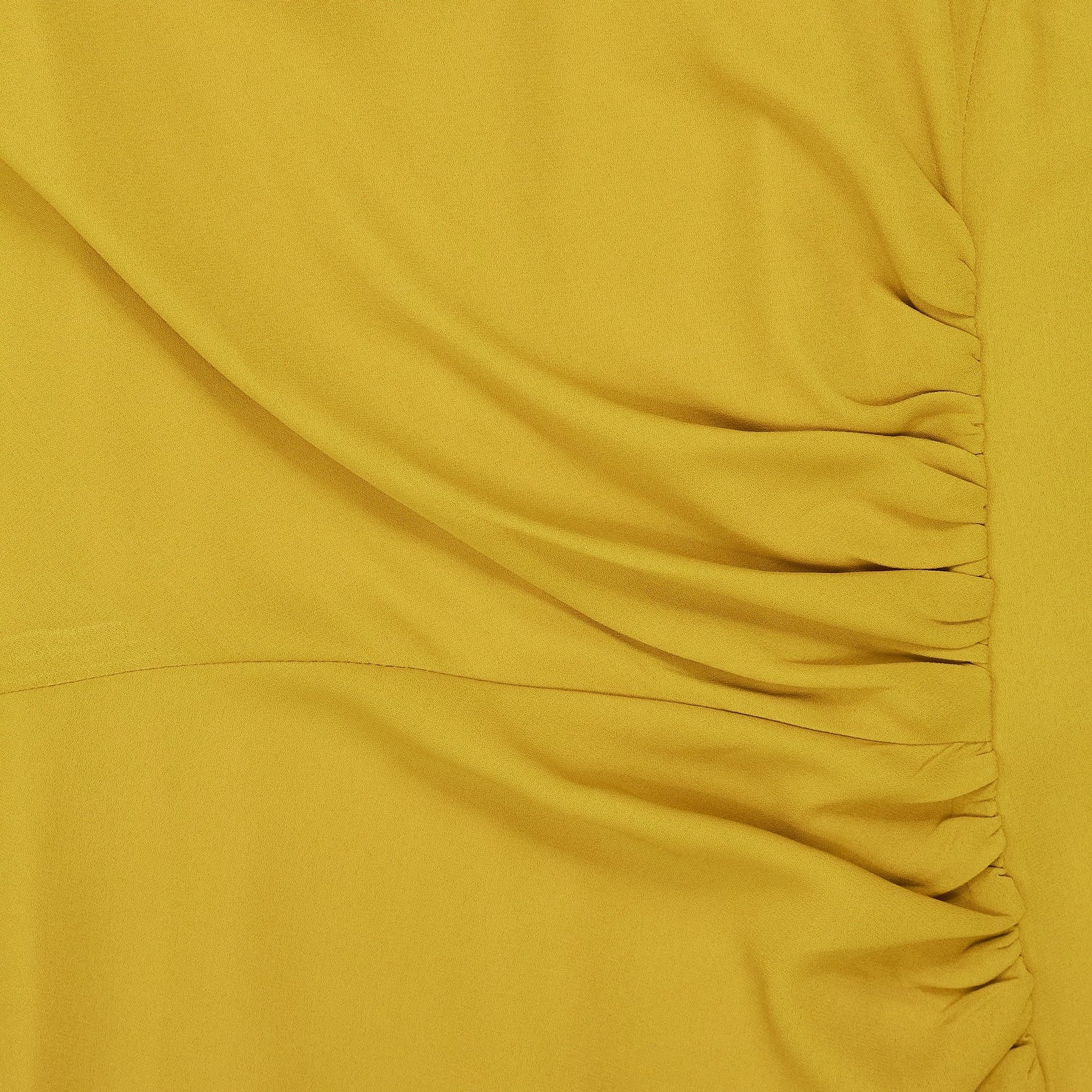 Farhi Mustard Ruched Dress