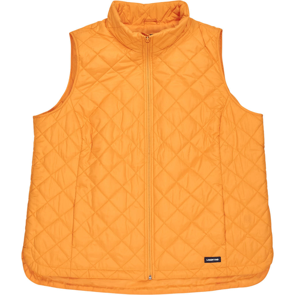 Lands' End Orange Quilted Vest