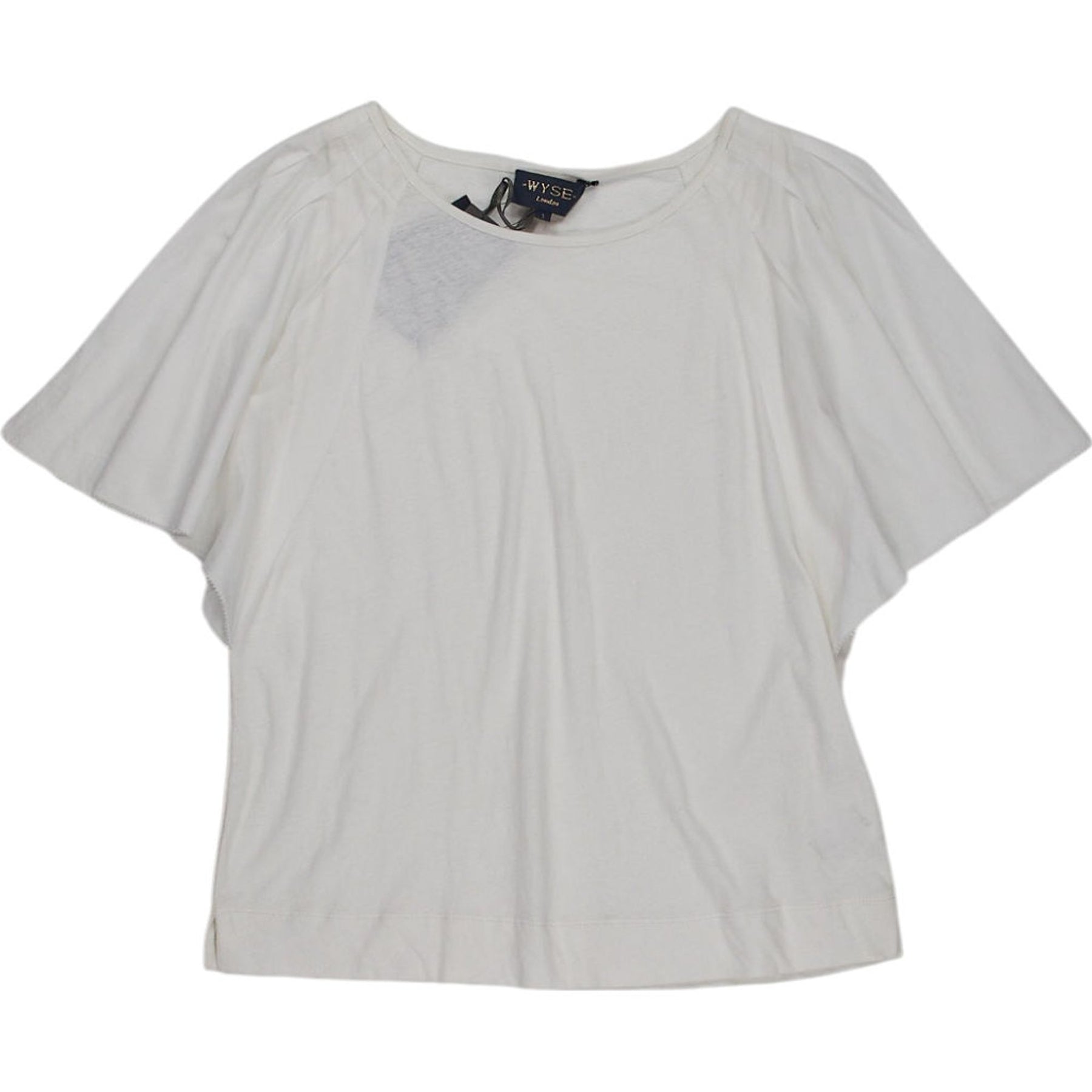 WYSE Ivory Jeanne Woven Sleeve Top