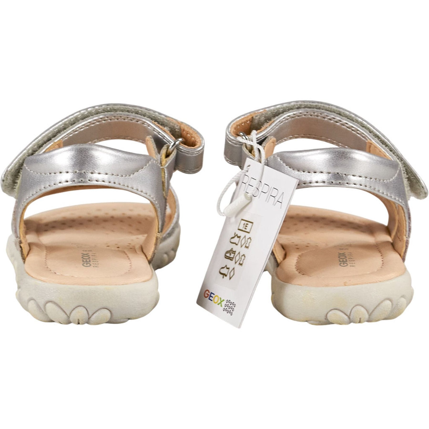 Geox Silver Flower Sandals Kids