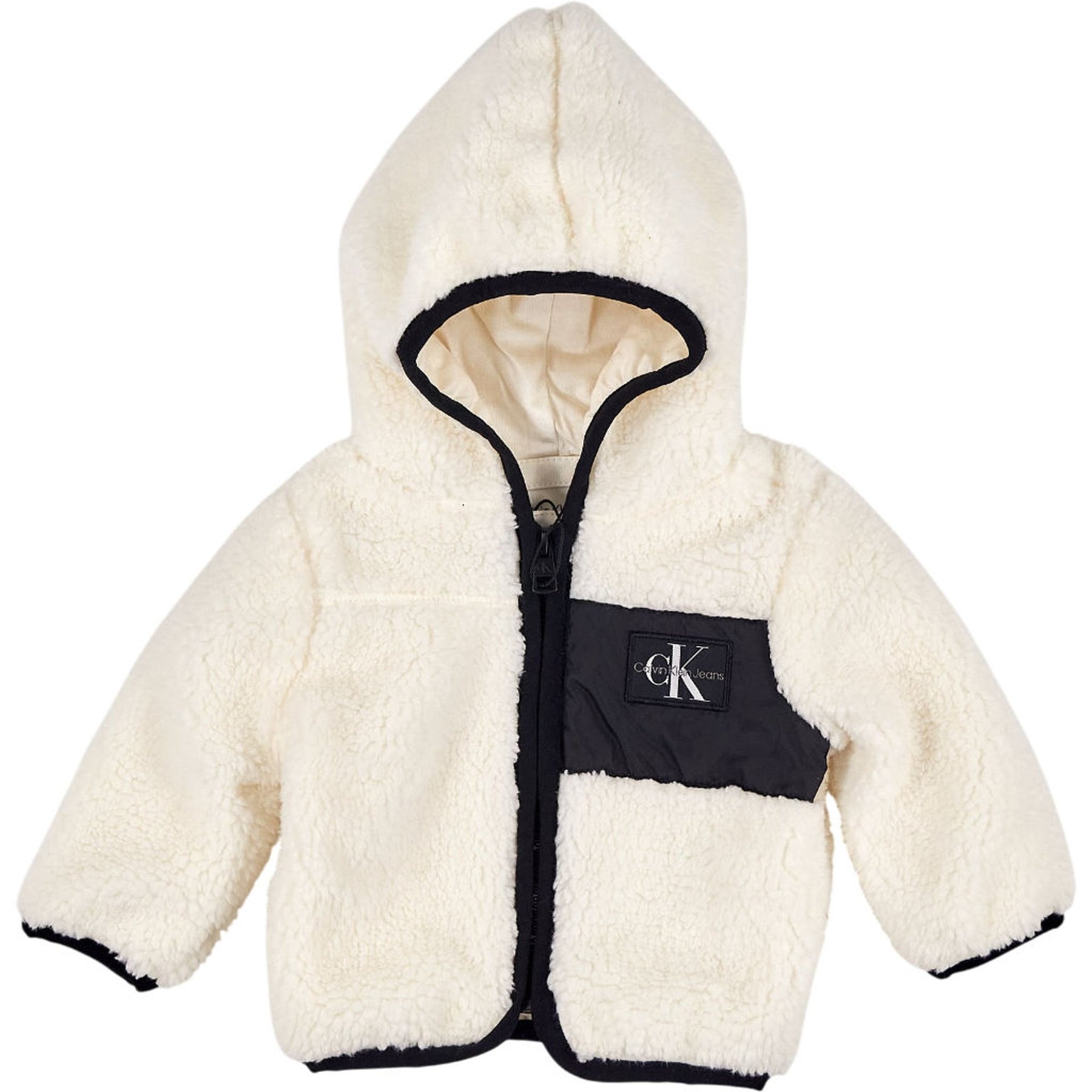 Calvin Klein Ivory Teddy Zip Hoodie
