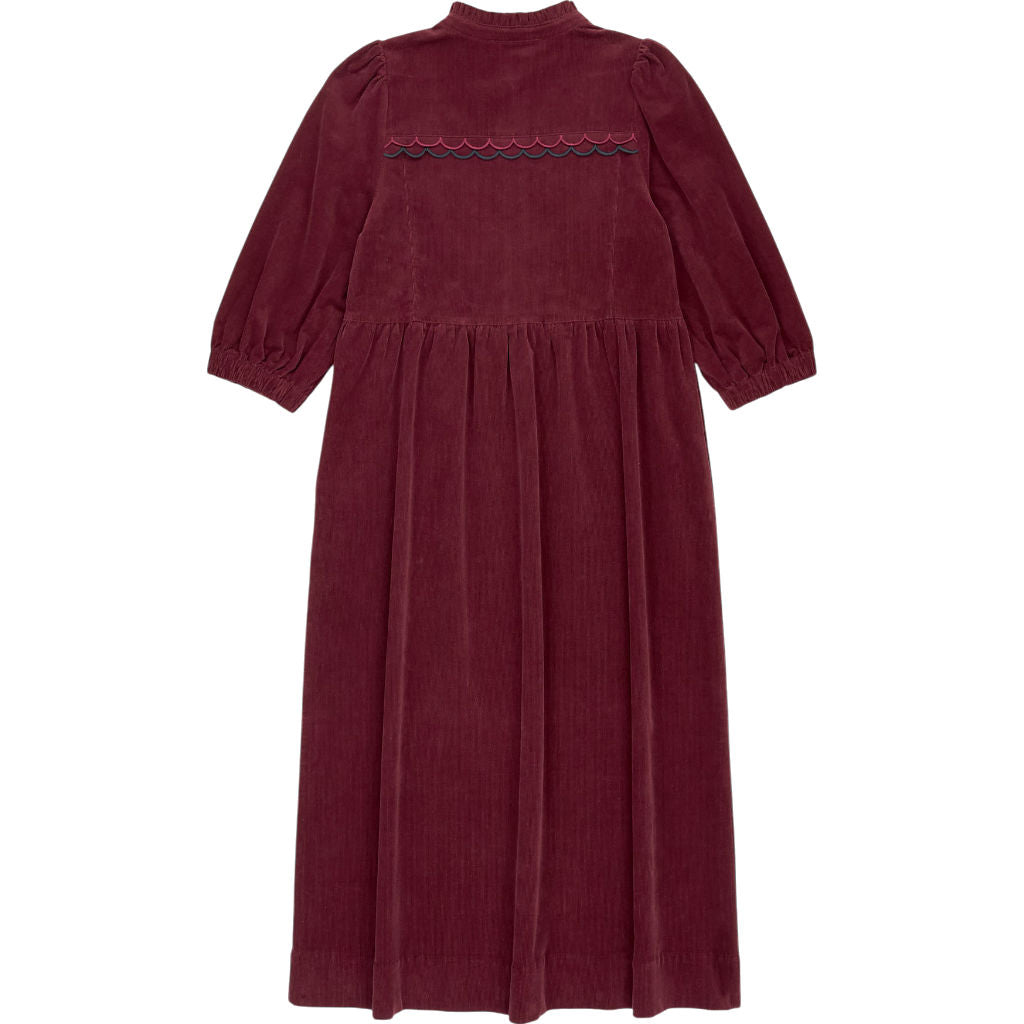 Wyse Red Wine Corduroy Dress UK 8