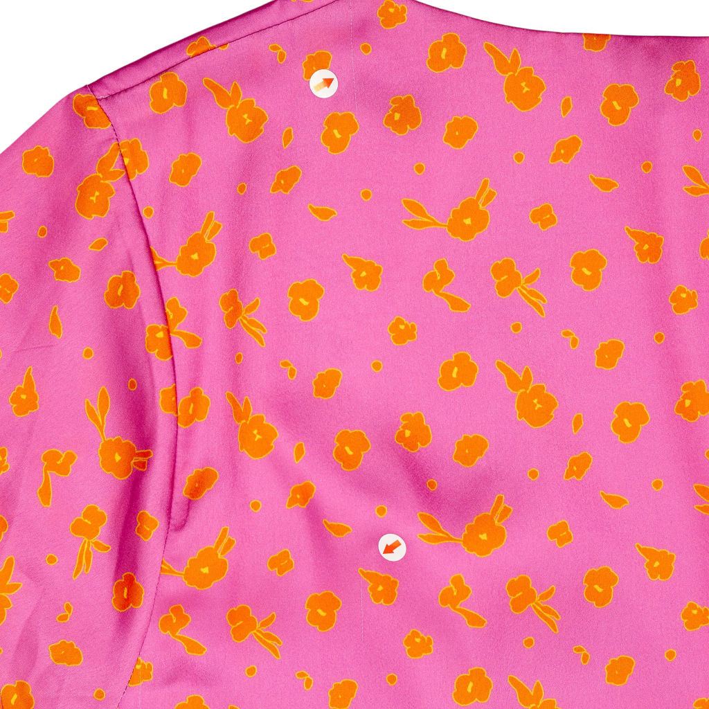 OMNES Pink Abstract Woolf Dress