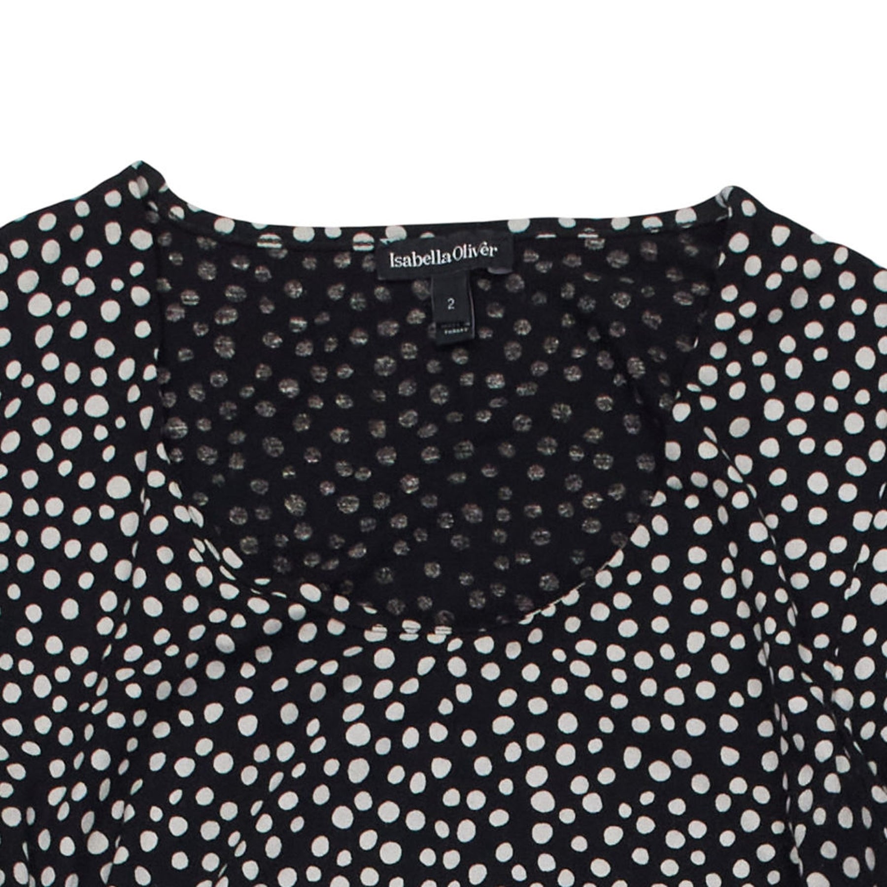 Isabella Oliver Black Polka Dot Maternity Top