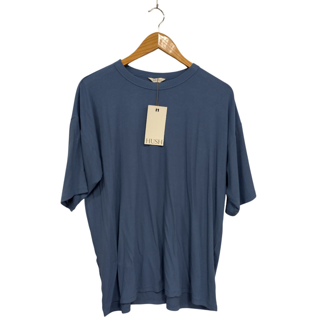 Hush Mid Blue Ribbed Pyjama Top