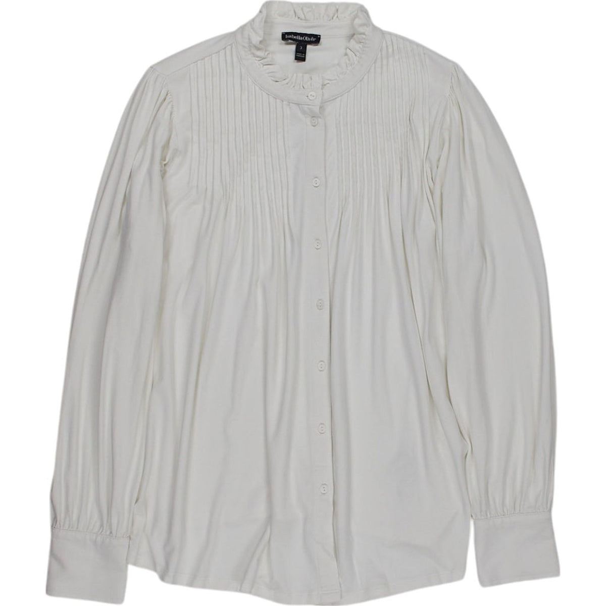 Isabella Oliver White Ruffle Collar Blouse