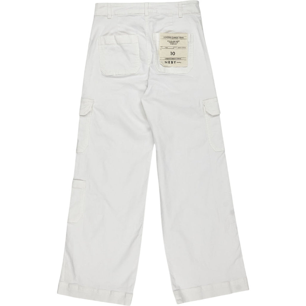 NRBY White Hendrix Cargo Jeans