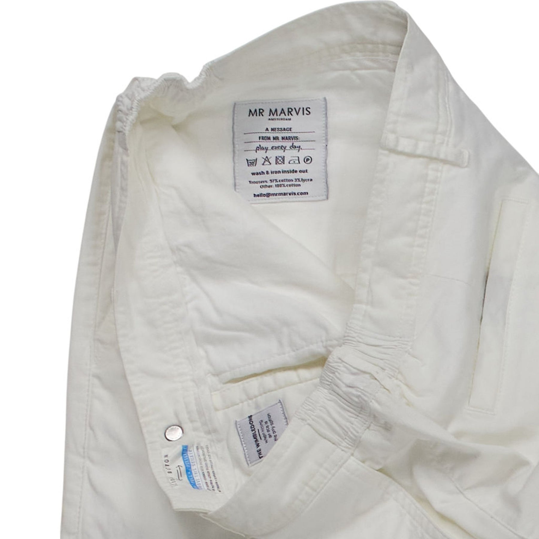 Mr Marvis White Trousers