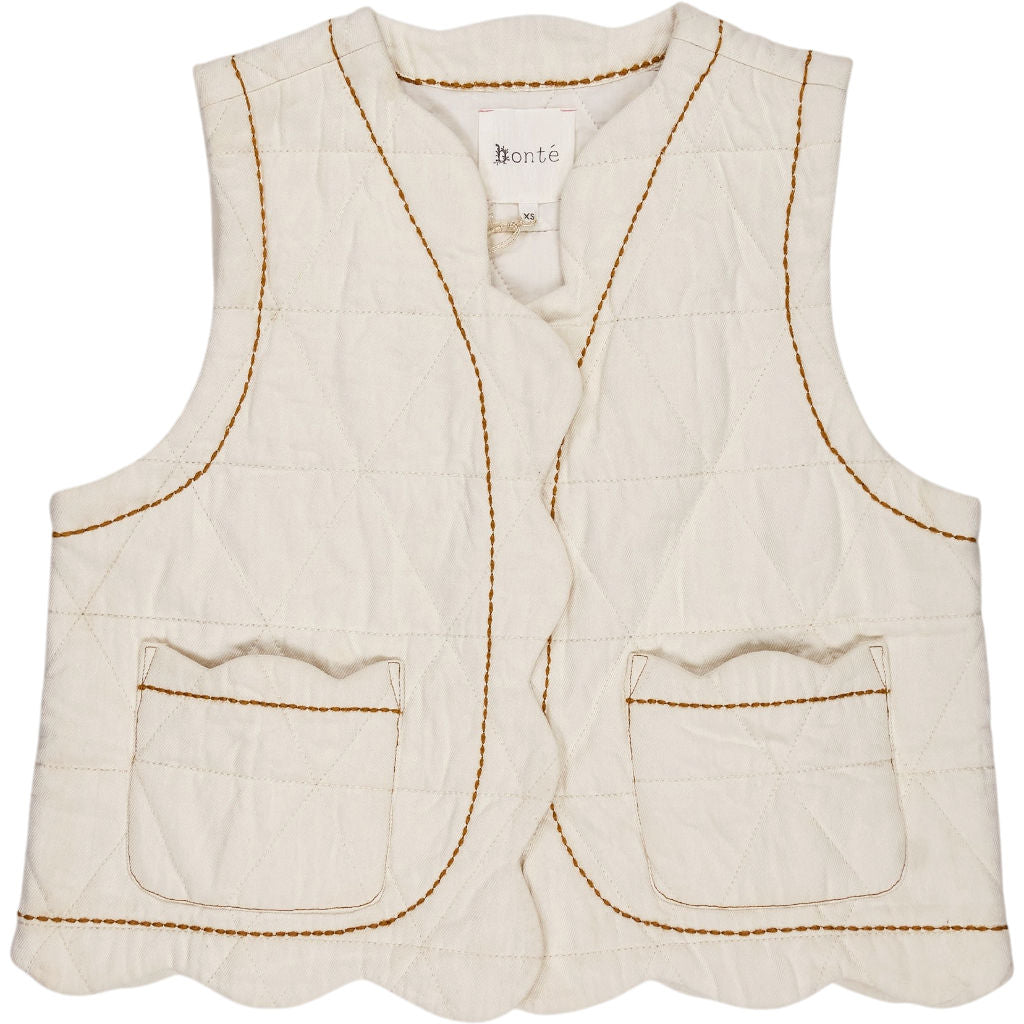 Bonte Ecru Estelle Gilet Quilted Vest