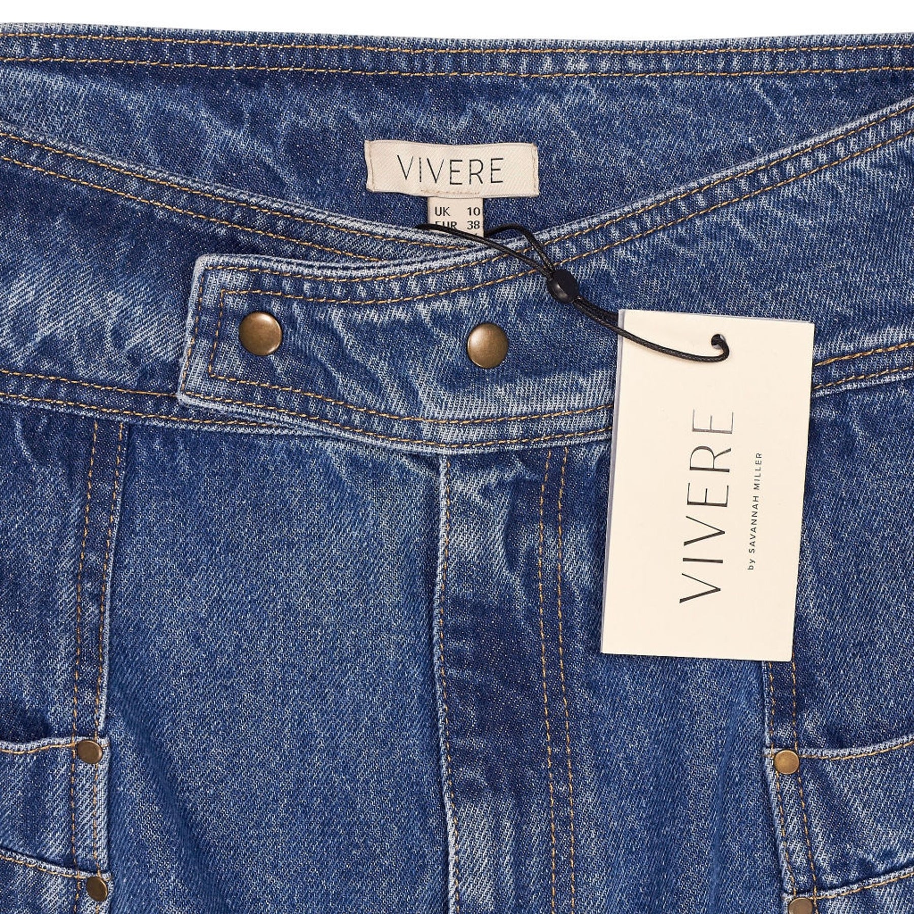 Vivere Blue Ocean Denim Skirt