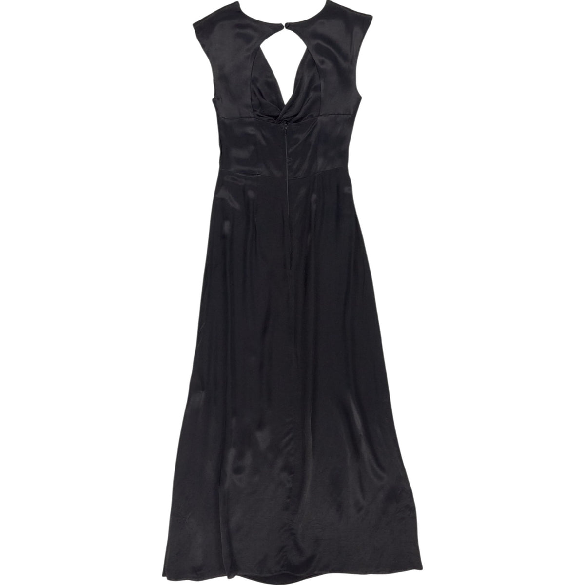 OMNES Black Keyhole Midi Dress