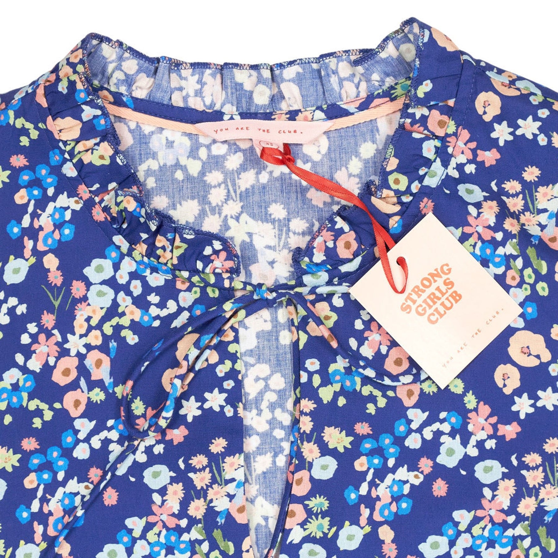 Strong Girls Club Blue Floral Midi Dress