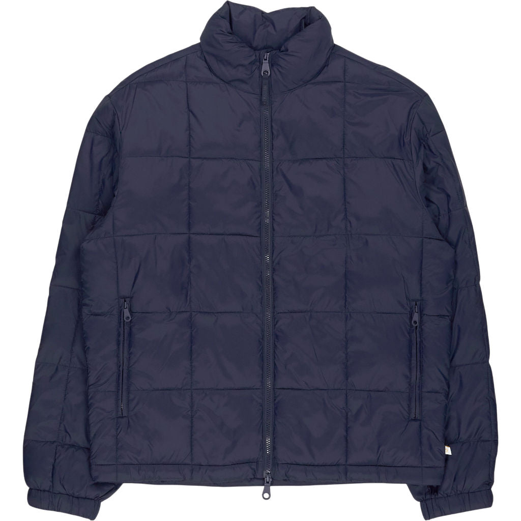 Farah Navy Gene Square Wadded Parka Coat
