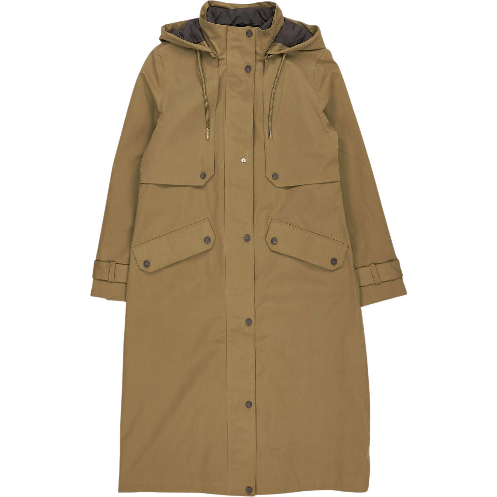 Lands' End Brown Hooded Rain Coat